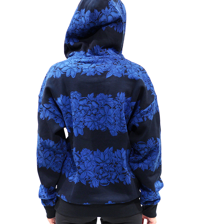 Adidas Womens Blue Floral Hoodie Boardvillage Streetwear