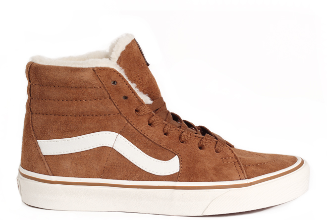 vans pig suede fleece high tops