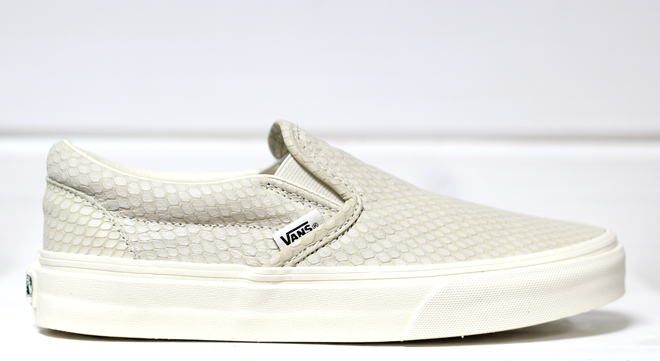 vans slip on leather snake