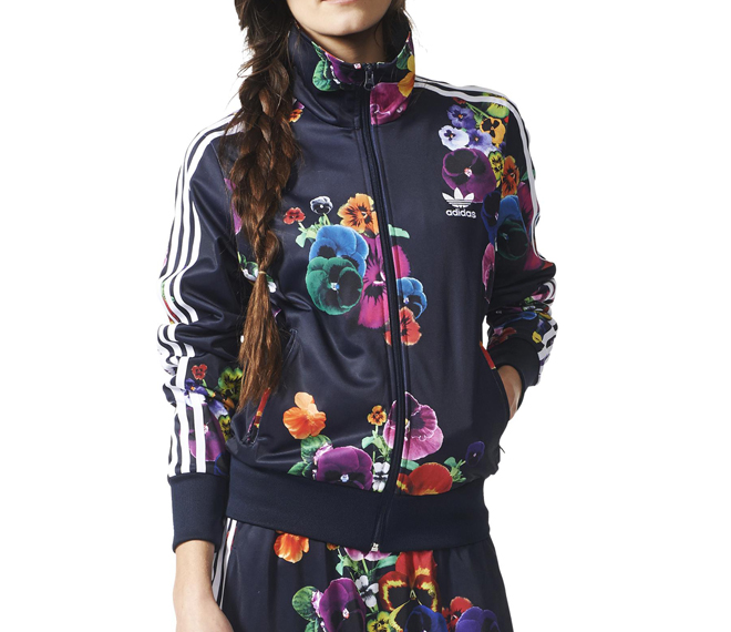 adidas floral track top