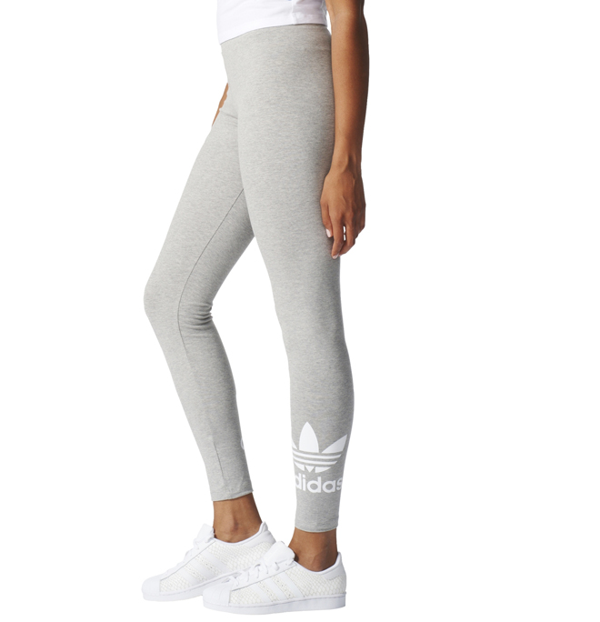 grey adidas trefoil leggings