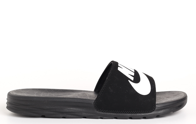 nike sb benassi solarsoft black & white slides