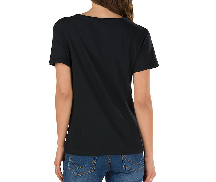 Vans Womens Timeless Basic Tee Black Boardvillage Streetwear