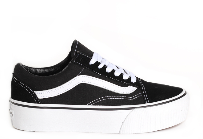 vans old skool platform in black