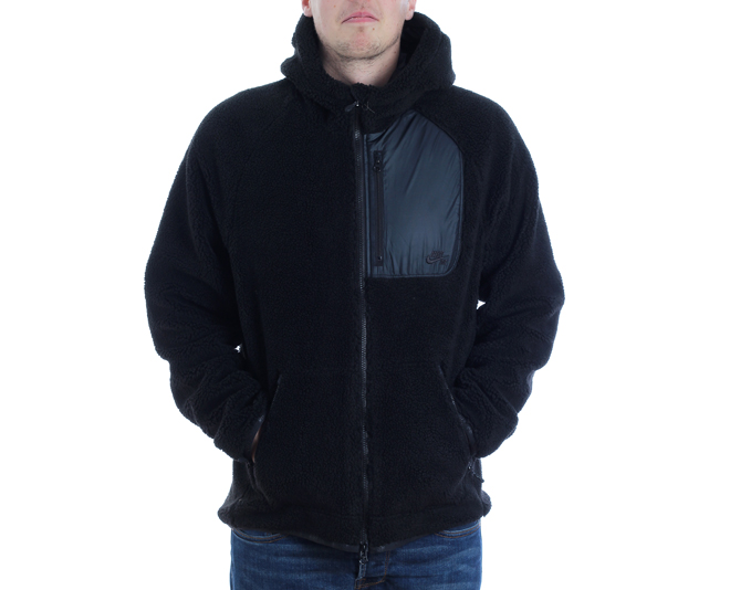 Nike SB Everett Sherpa Hoodie Black 