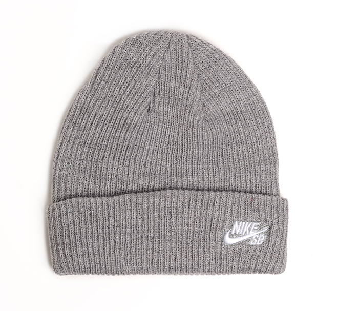 nike sb fisherman beanie grey