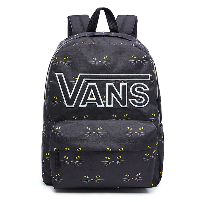 vans black cat backpack