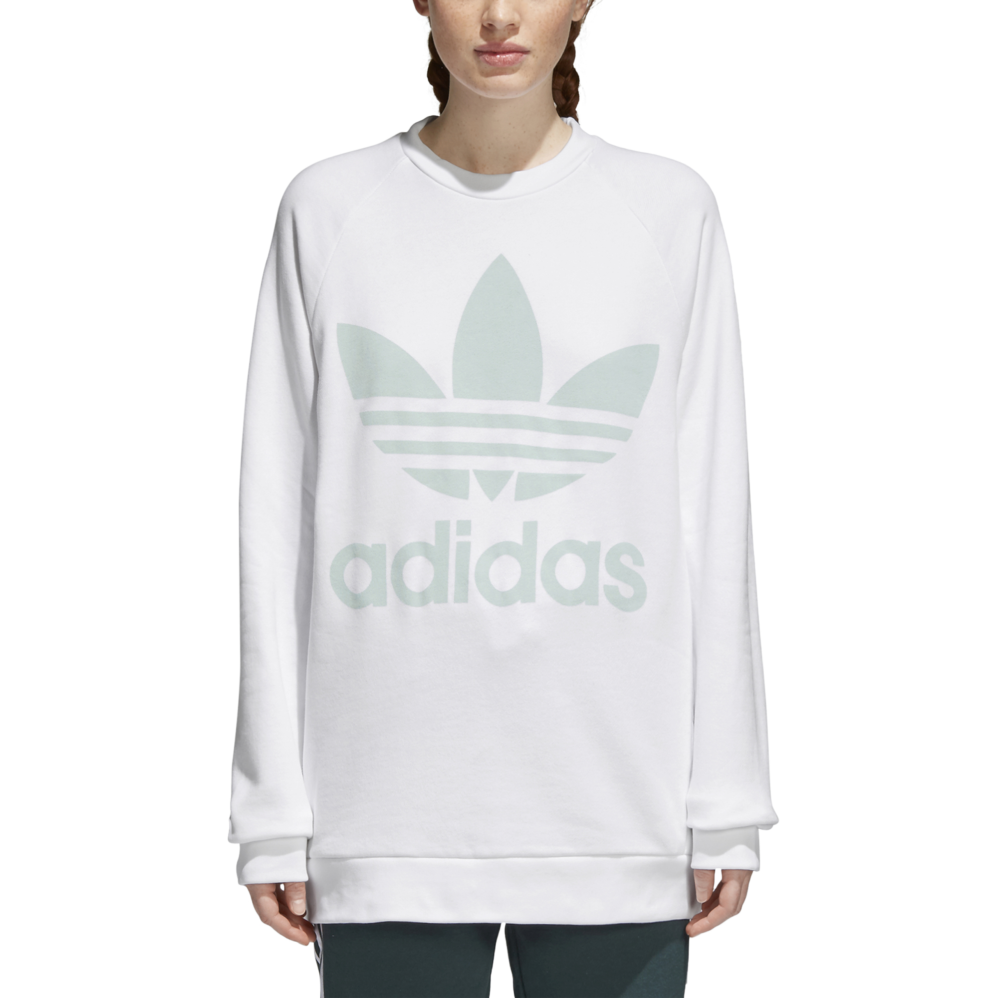 adidas trefoil oversize sweatshirt women's
