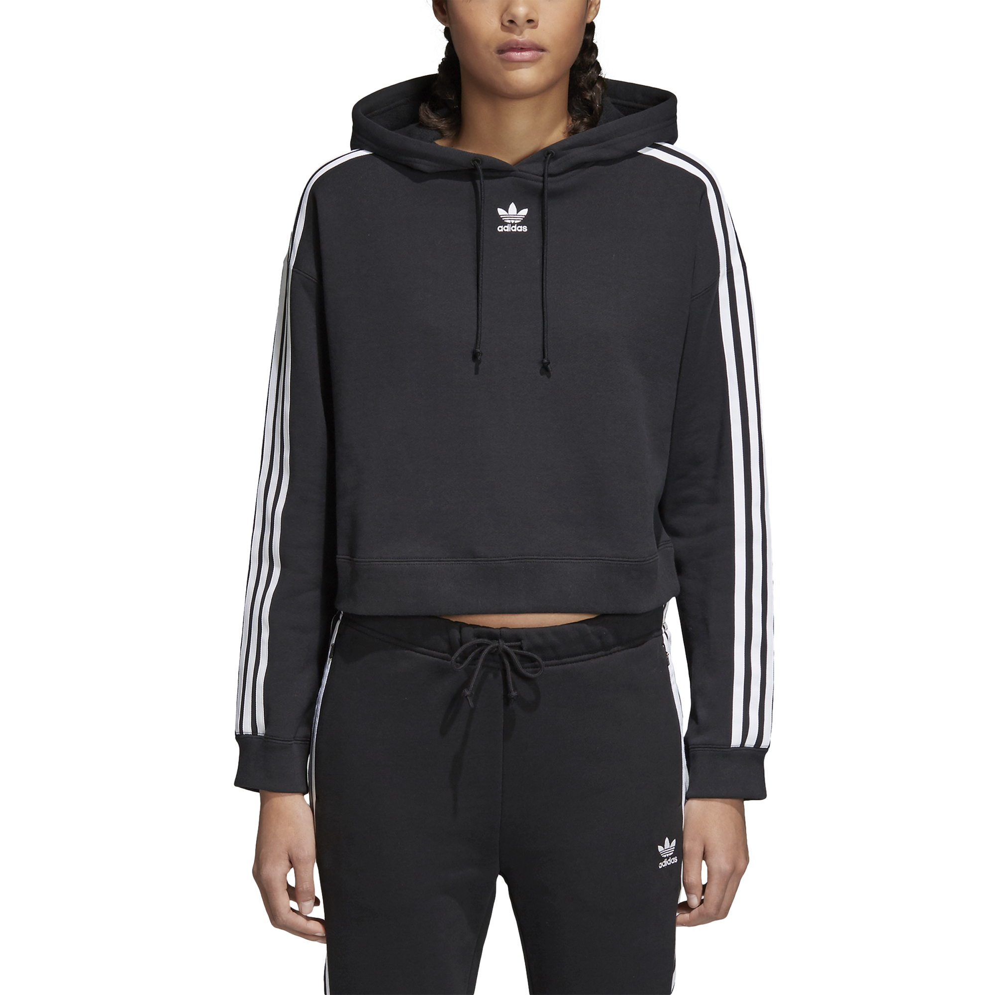 adidas women's cropped sweatshirt