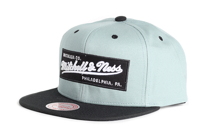 mitchell and ness box logo snapback