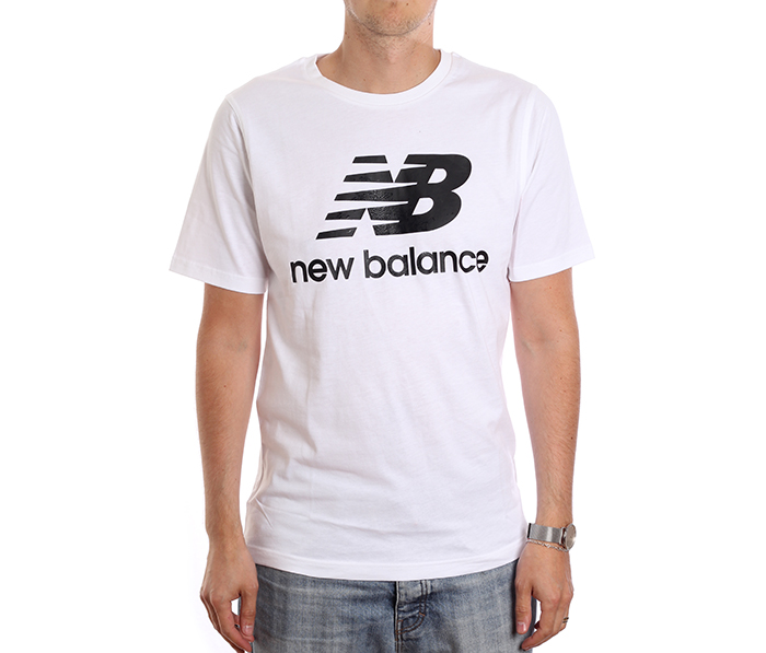 new balance stacked logo tee