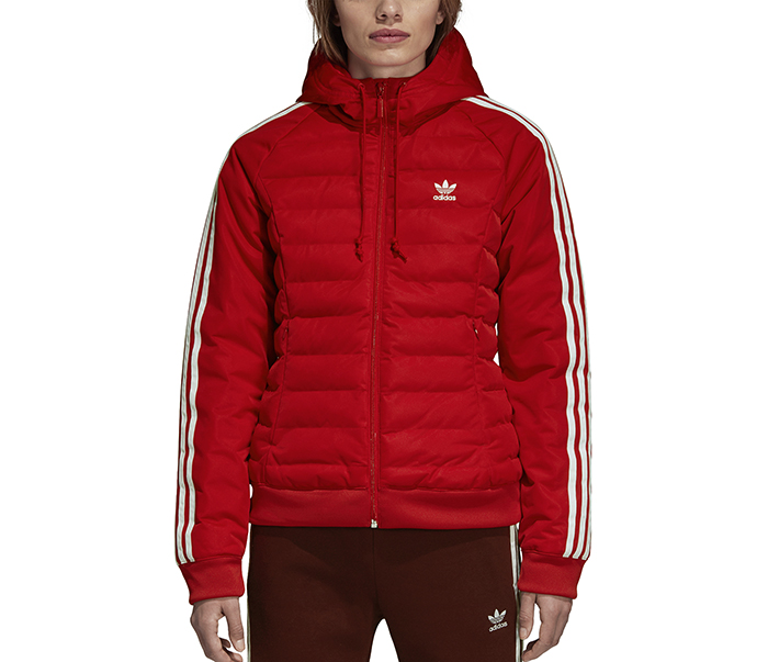 red adidas slim jacket