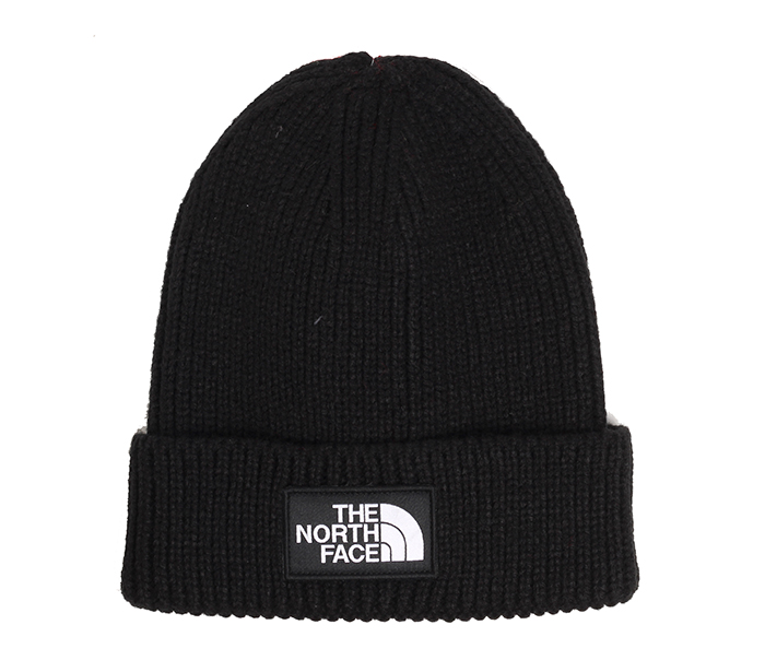 The North Face Logo Box Cuffed Beanie Black - Boardvillage Streetwear ...
