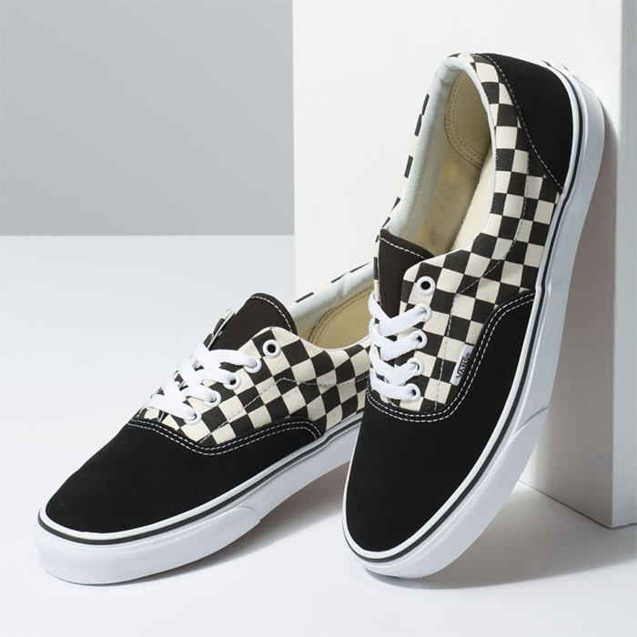 vans era primary checkerboard sneaker