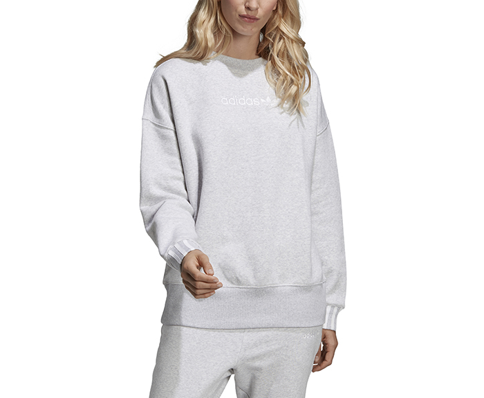 Adidas Originals Womens Coeeze Sweatshirt Light Grey Heather Boardvillage Streetwear Suomalainen Katumuodin Verkkokauppa