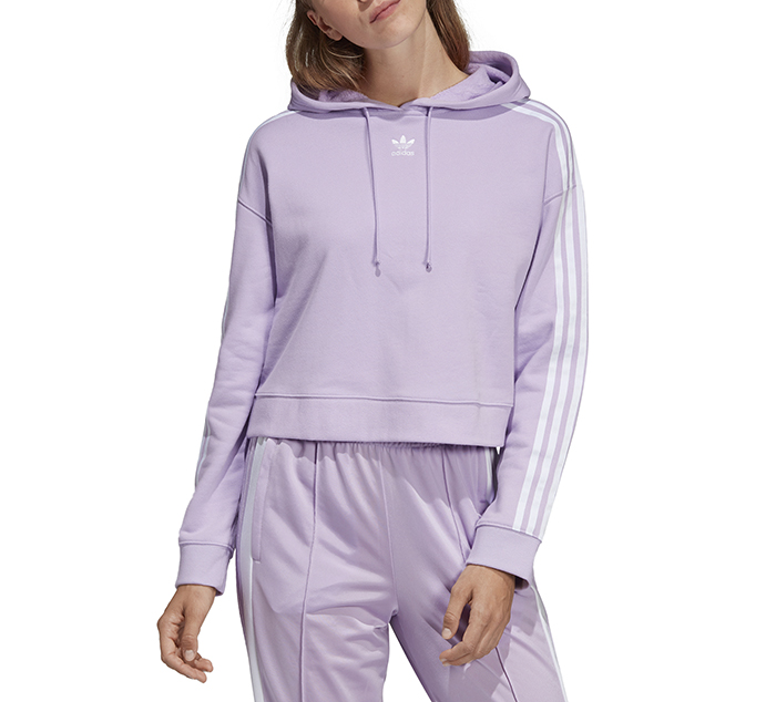 herhaling Sijpelen venijn Adidas Womens Cropped Hoodie Purple Glow - Boardvillage Streetwear |  Suomalainen Katumuodin Verkkokauppa