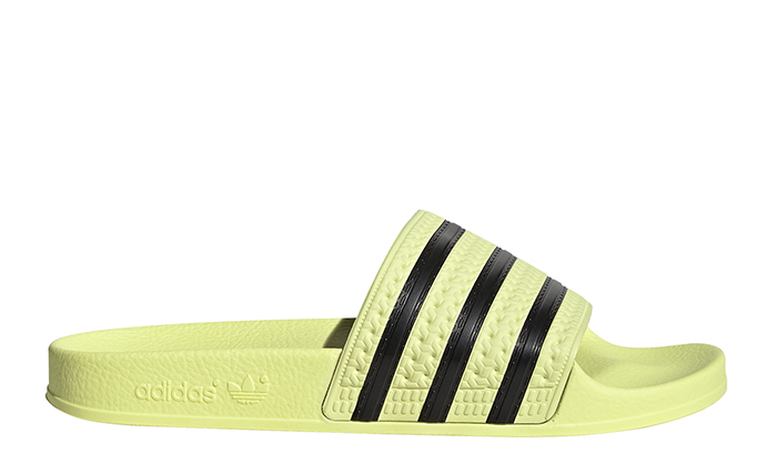 adilette slides yellow