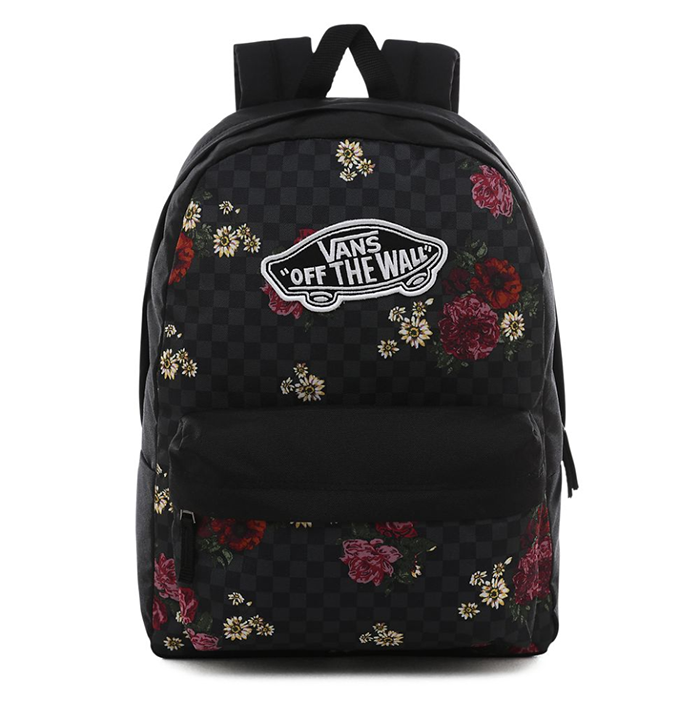 vans botanical check backpack