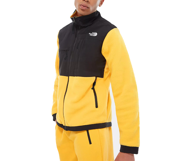 yellow fleece north face