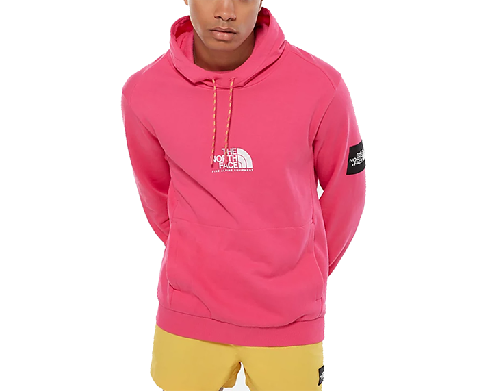 black and pink north face hoodie
