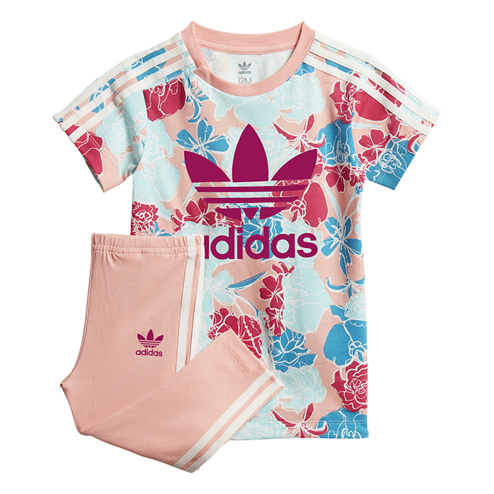 Adidas Kids Tee Dress Set Glow Pink Multicolor Bold Pink Boardvillage Streetwear Suomalainen Katumuodin Verkkokauppa