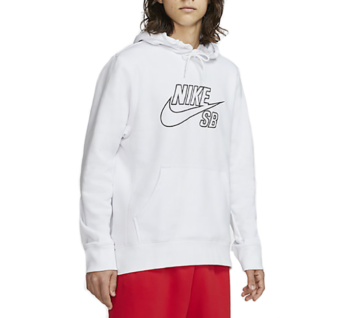 Nike SB Embroidery Hoodie White / Black - Boardvillage