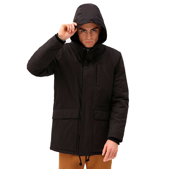 black fishtail parka