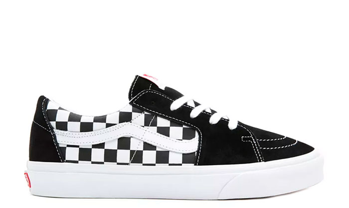 vans sk8 low black white