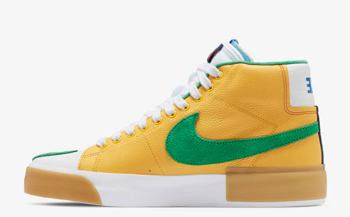 nike blazer green orange