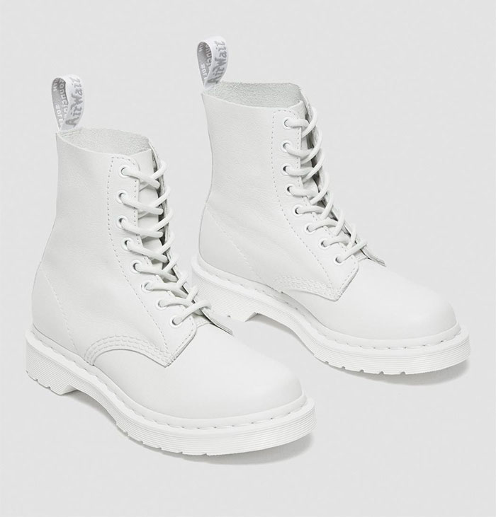  Dr. Martens Unisex's 1460 Mono Combat Boot, White