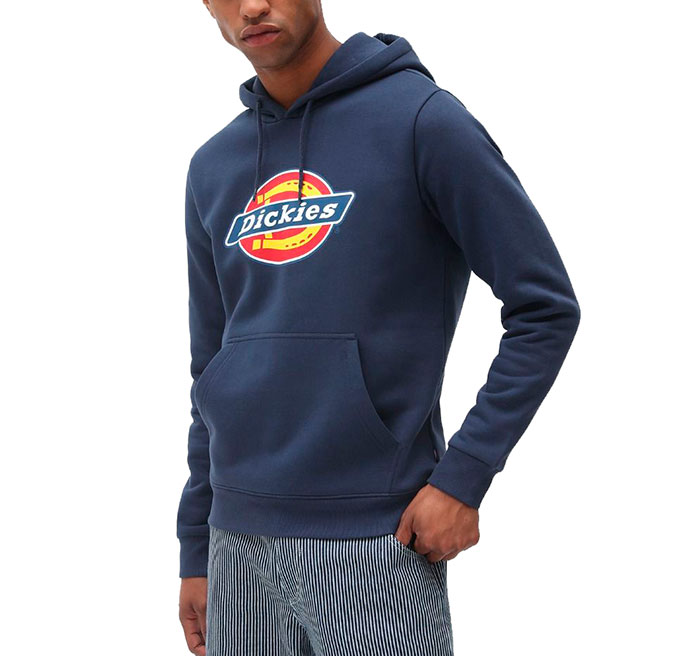 Dickies Icon Logo Hoodie Navy Blue Boardvillage Streetwear Suomalainen Katumuodin Verkkokauppa