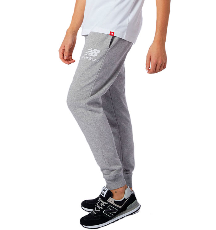 New Balance Essentials Stacked Logo Sweatpants Athletic Grey