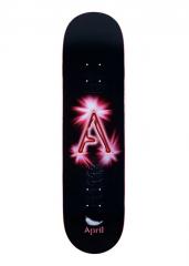 April Skateboards - A Logo Black / Red 8.5