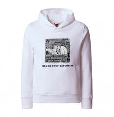The North Face Youth Box Hoodie TNF White / TNF Black