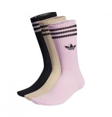 Adidas Solid Crew Socks 3-Pack Black / Wonder Beige / Orchid Fusion