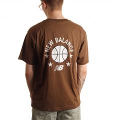 New Balance Hoops Essentials T-Shirt Dark Earth
