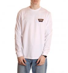 Brixton Linwood L/S Standard T-Shirt White / Sepia / Beige