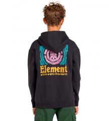 Element Youth Volley Pullover Hoodie Off Black