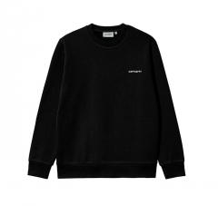 Carhartt WIP Script Embroidery Sweat Black / White