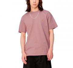 Carhartt Wip S/S Chase T-Shirt Glassy Pink / Gold