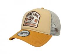 New Era 9FORTY A-Frame Trucker Graphic Patch Beige