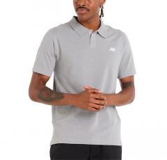 New Balance Cotton Pique Polo Athletic Grey