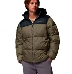 Columbia Puffect II Hooded Puffer Jacket Stone Green / Black