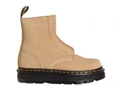 Dr. Martens Zebzag Laceless Slip On Leather Boots Savannah Tan