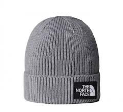 The North Face Logo Box Cuffed Beanie TNF Medium Grey Heather