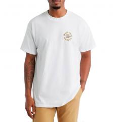 Brixton Oath V S/S T-Shirt White / Mustard / Charcoal