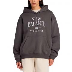 New Balance Womens Trackside Fleece Hoodie Faded Black