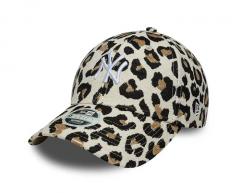 New Era 9Forty Womens New York Yankees Leopard Midi Light Beige