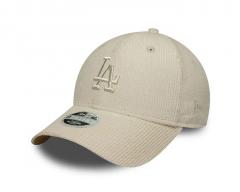 New Era 9Forty Womens LA Dodgers Pastel Cord Light Beige