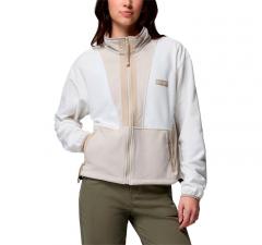 Columbia Womens Back Bowl Casual Fleece Jacket Salt / Dark Stone / Ancient Fossil